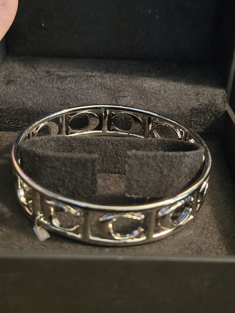 Coach Silver Bangle Bracelet
